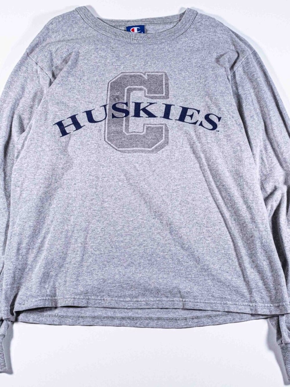 Vintage 90s UConn Huskies Champion Long Sleeve Shirt Medium Connecticut NCAA